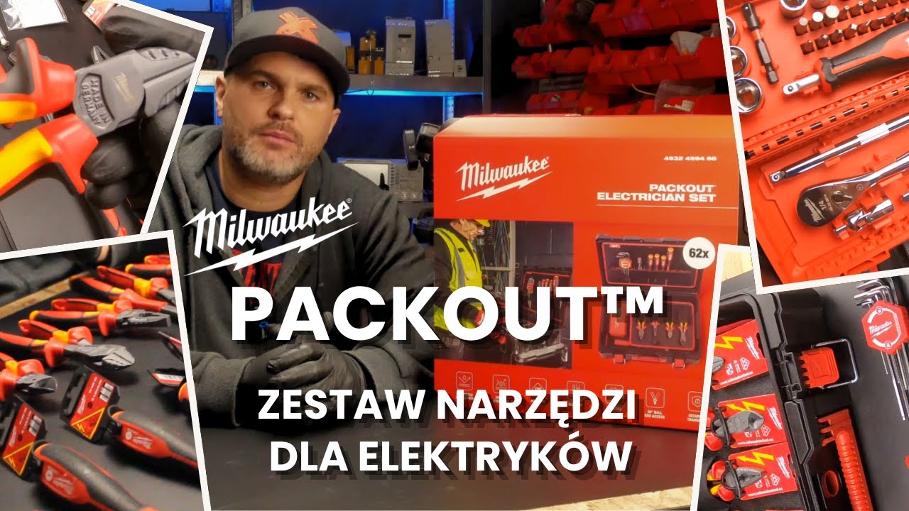 Milwaukee PACKOUT Zestaw narzędzi dla elektryka 62szt | prezentacja | om&oacute;wienie