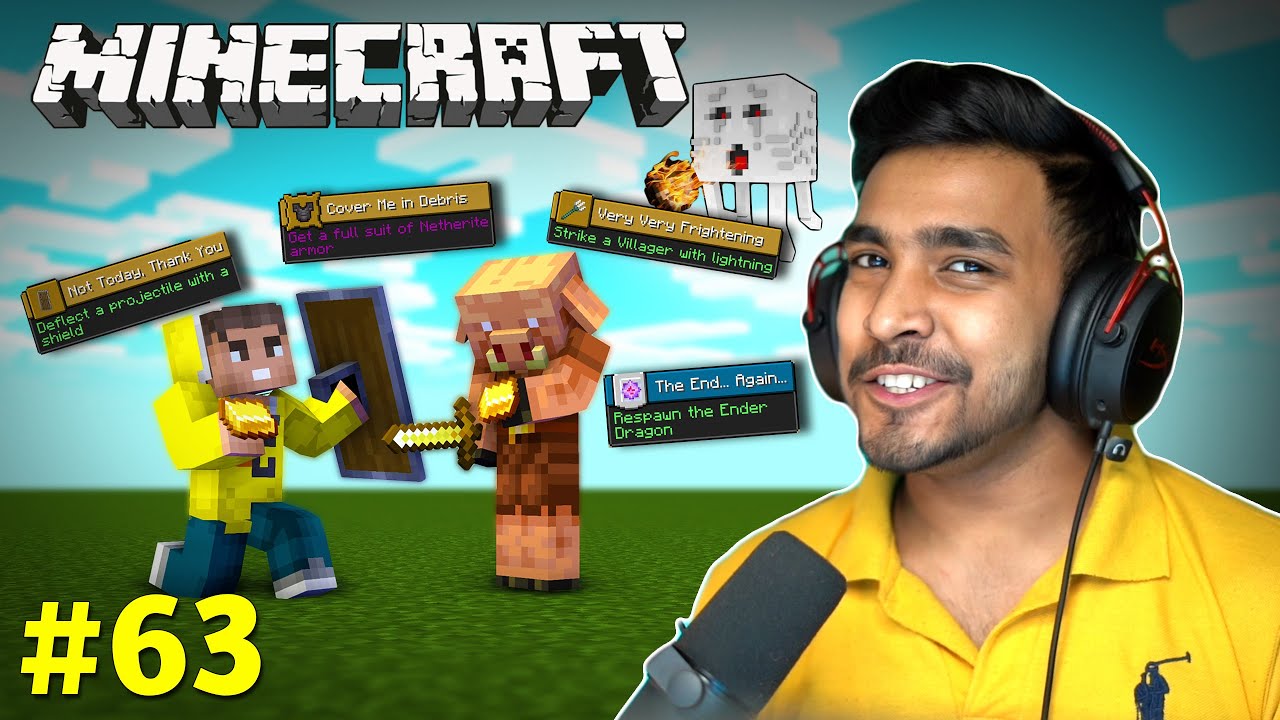COMPLETING ALL ADVANCEMENTS | MINECRAFT GAMEPLAY #63
