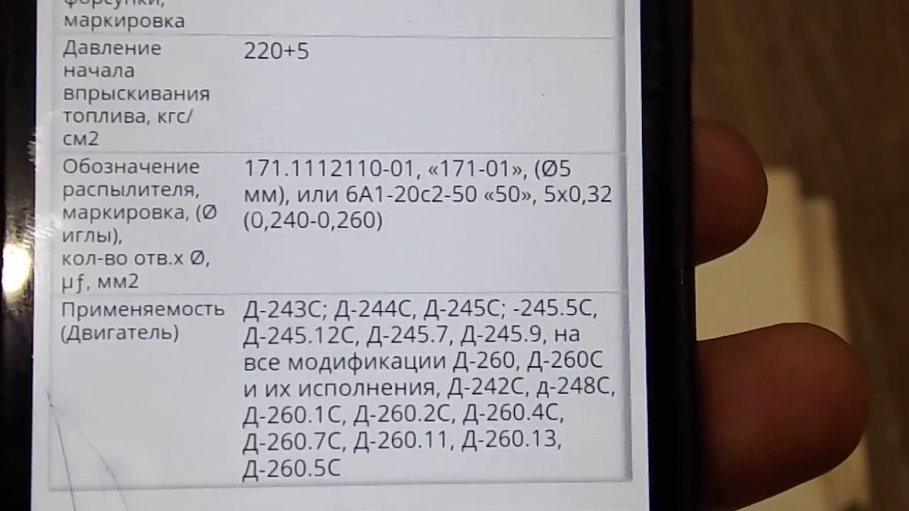 Форсунки мтз,давление впрыска
