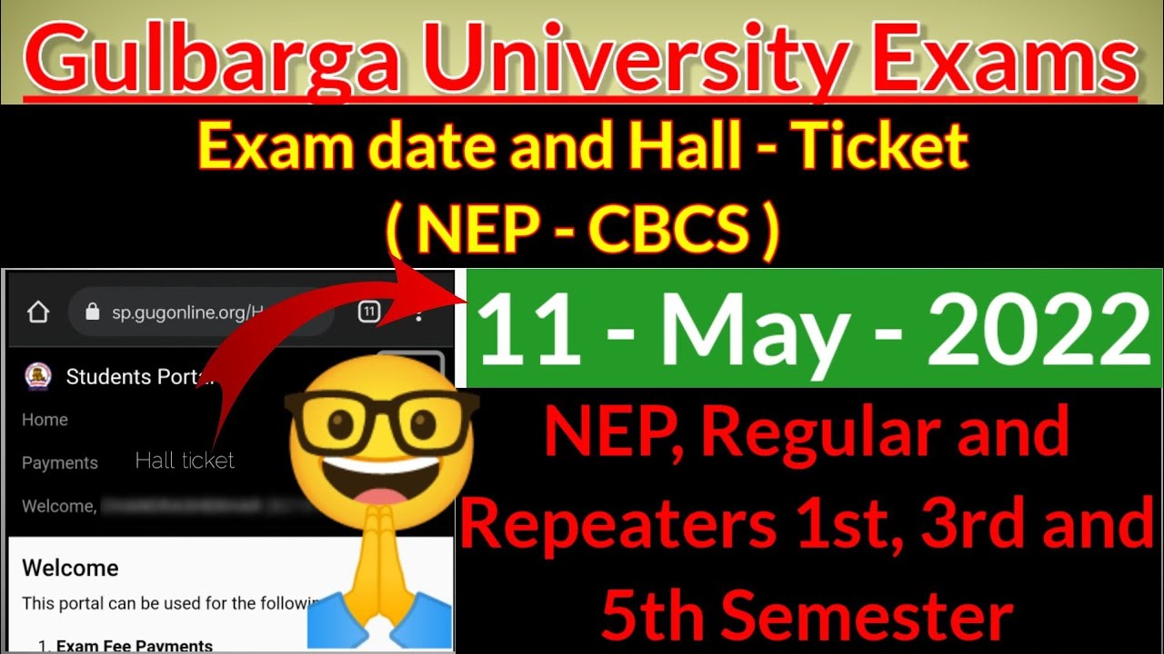 Download Your Hall ticket | How to download gulbarga University hall ticket CBCS and NEP 11 May 2022