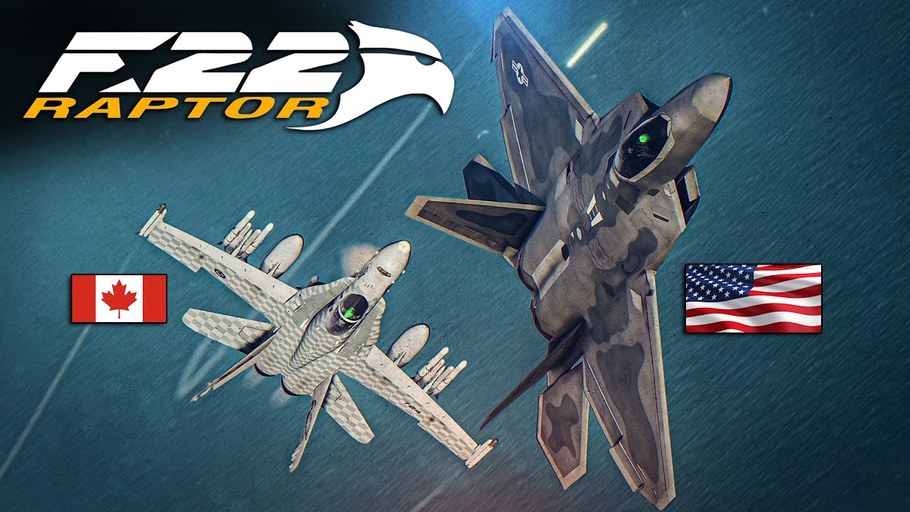 Воздушный бой F/A-18C Hornet против F-22 Raptor | Цифровой боевой симулятор | DCS |