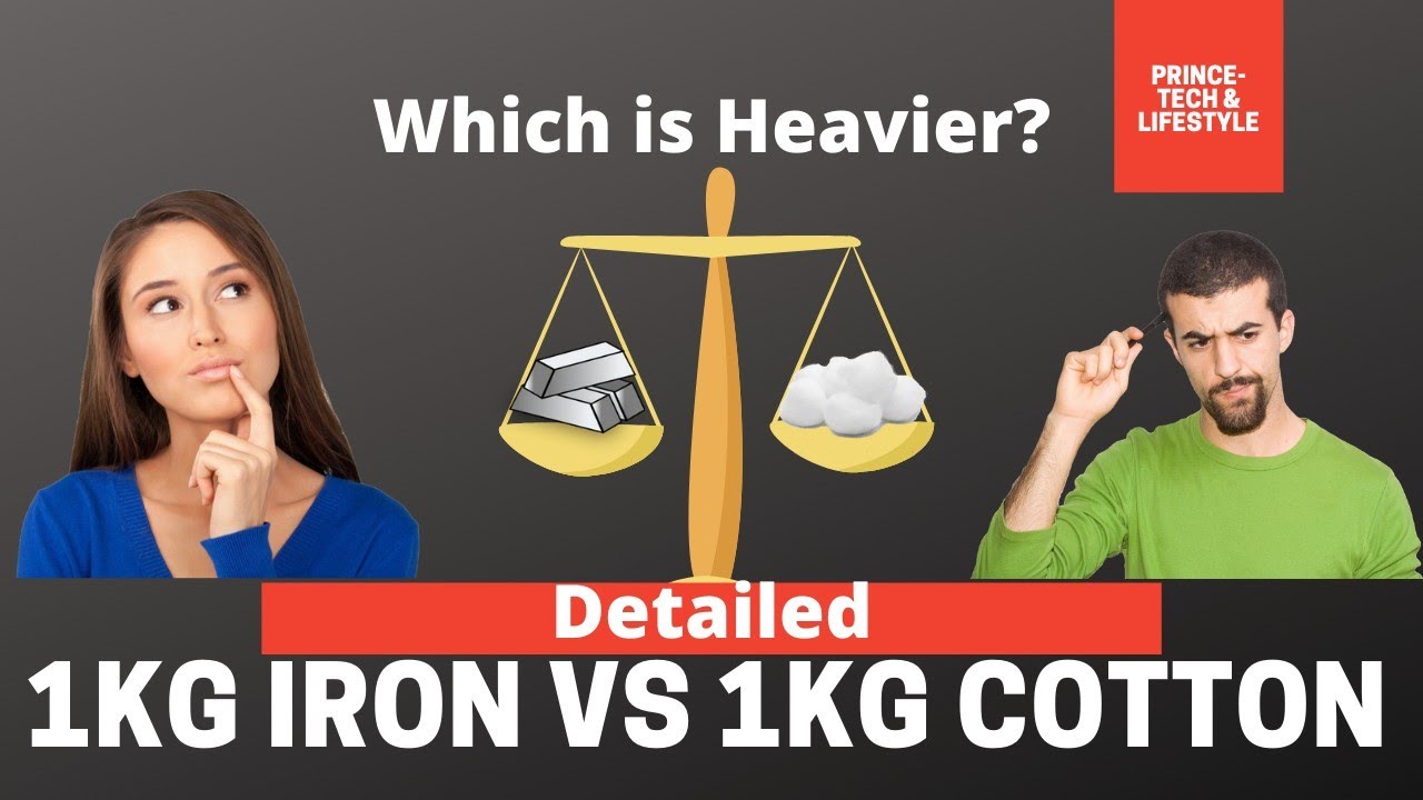 Which is heavy 1kg iron or 1kg cotton?