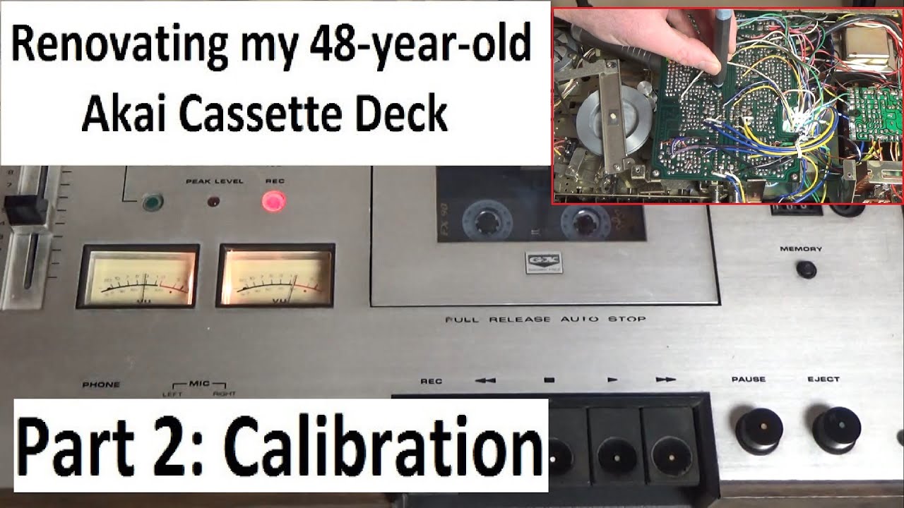 Akai Cassette Deck GXC-39D Repair - Part 2: Electronic Adjustments