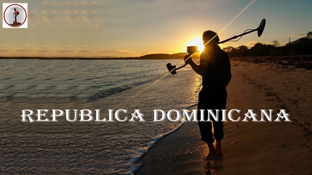 buscando tesoros en playa dominicana con detector de metales 2
