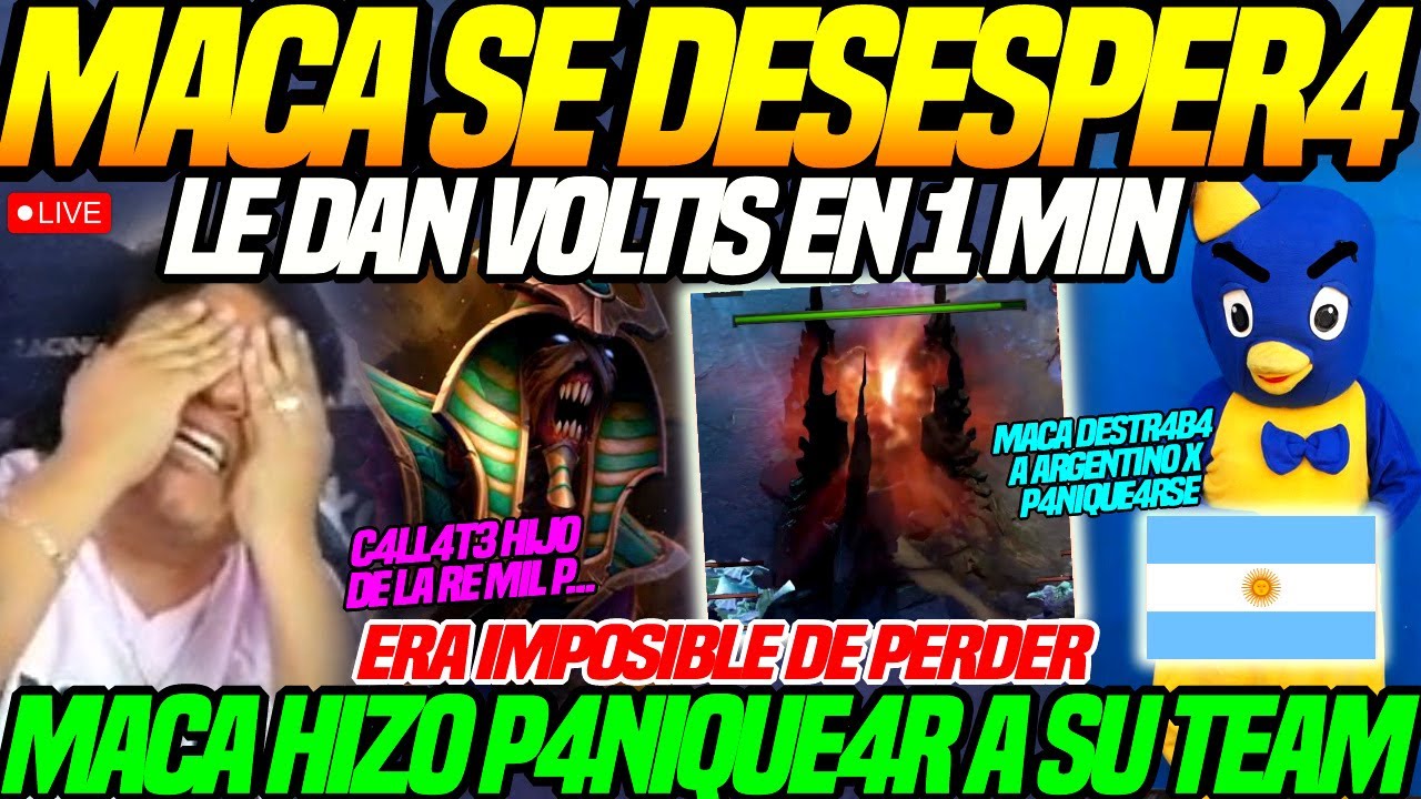 😲MACARIUS entro EN DESESPER4C10N😲LES DAN VOLTIS en 1 MIN, en un DOTA q era IMPOSIBLE de PERDER dota2
