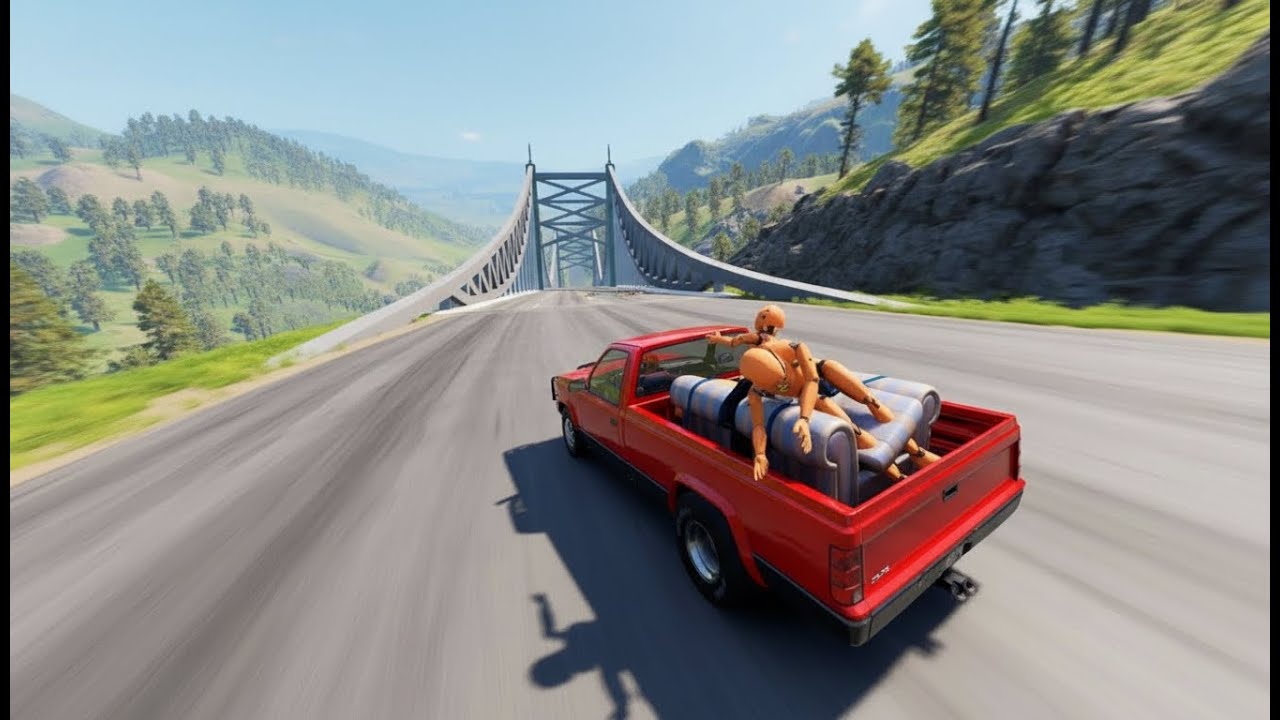 Full Throttle INSANE Long Downhill Mayhem! | BeamNG.drive Epic Crashes & Speed Test #1