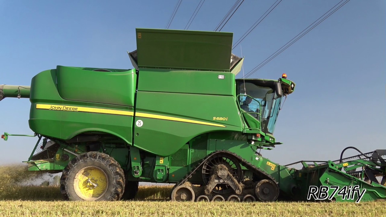 Rice Harvest 2016 - John Deere S680i on Poluzzi Rubber Tracks & Deutz - Fahr 630 TTV