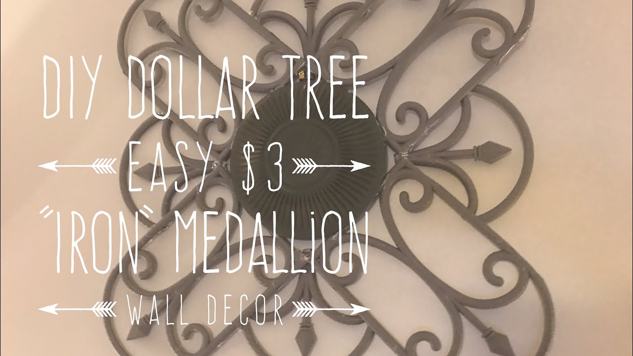 DIY Dollar Tree $3 Easy “Iron” Medallion Wall Decor