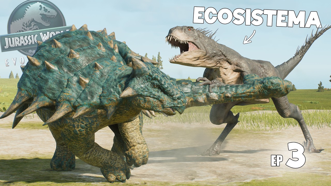 SALVAR a FAMILIA de BUMPY! SIMULÉ un ECOSISTEMA de DINOSAURIOS LIBRES en Jurassic World Evolution 3