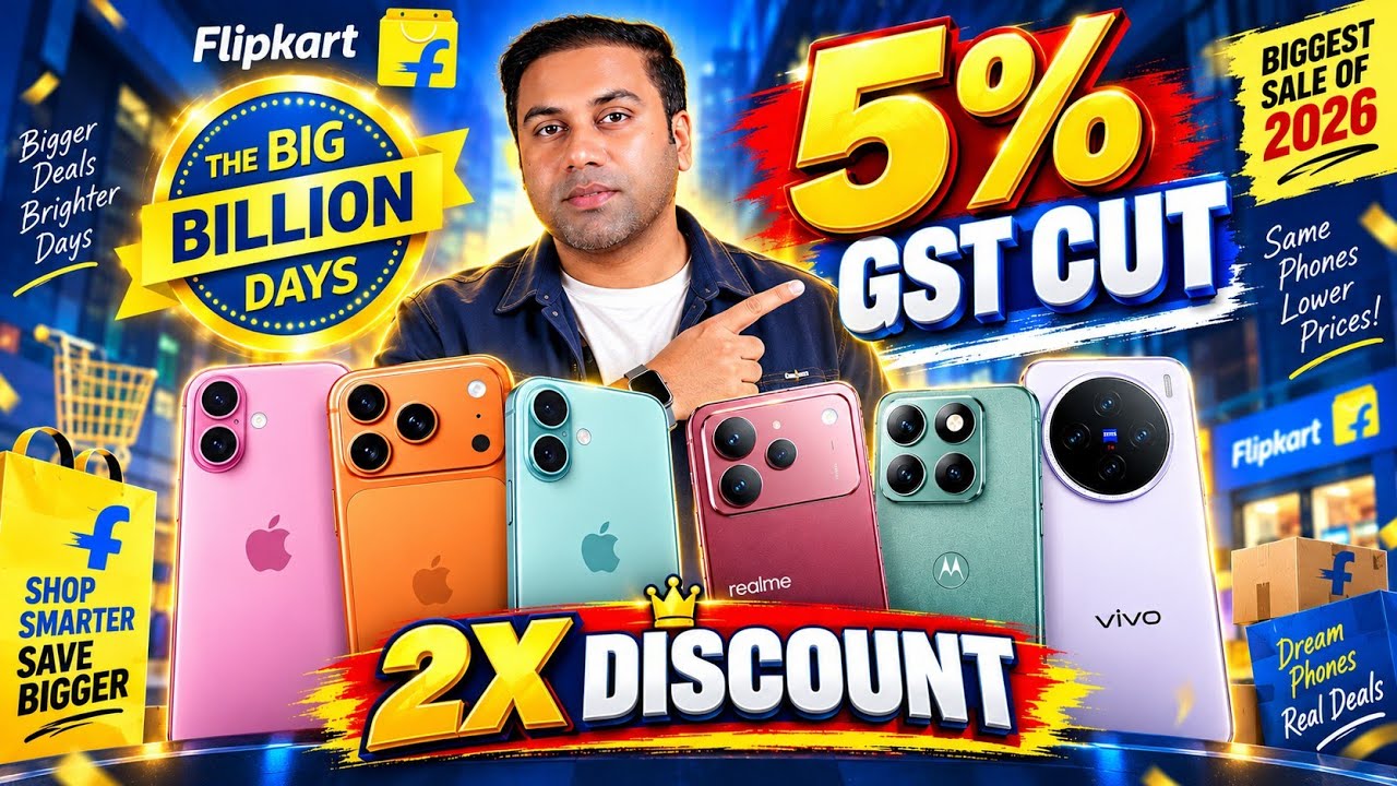 BIGGEST Phone Price DROP 😱 5% GST CUT + Flipkart BIG Billion Day 2026 Sale Mobile Offer 🔥