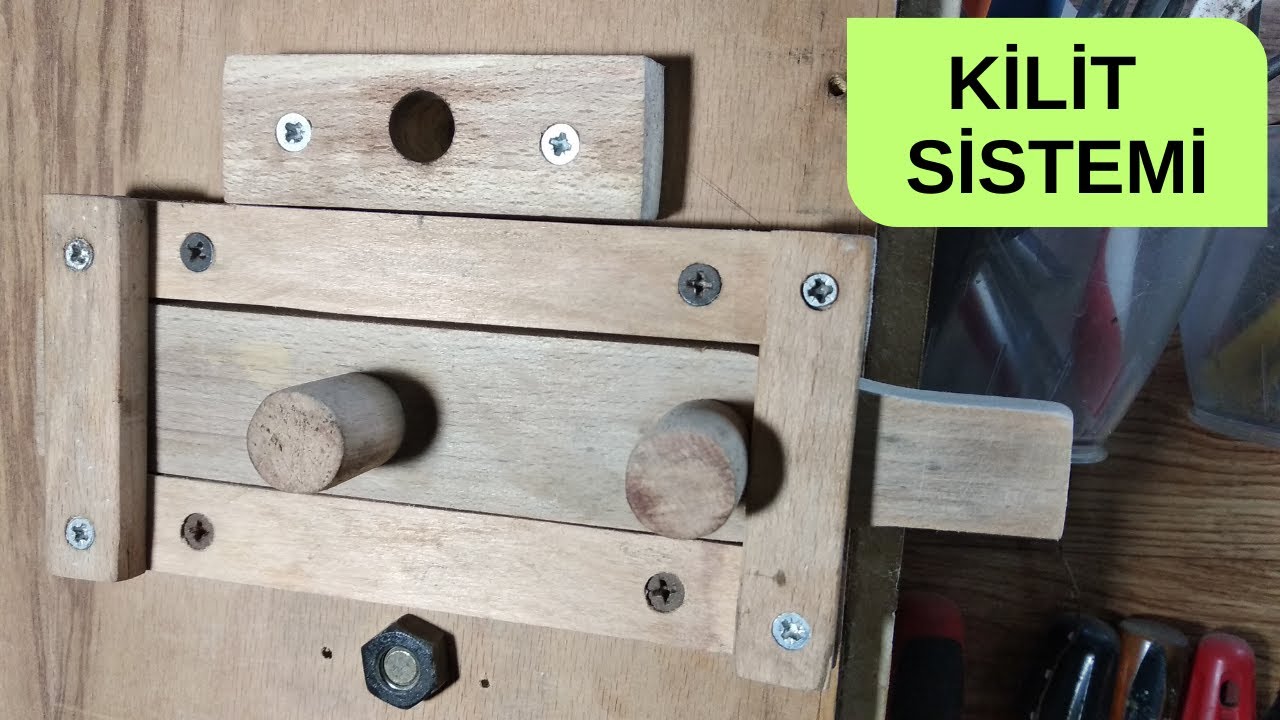 Harika Ahşap Kapı Kilidi! Basit ve Kolay Frenk Kilidi Yapımı.  G&uuml;venli Kilit .Wooden Door Locks.