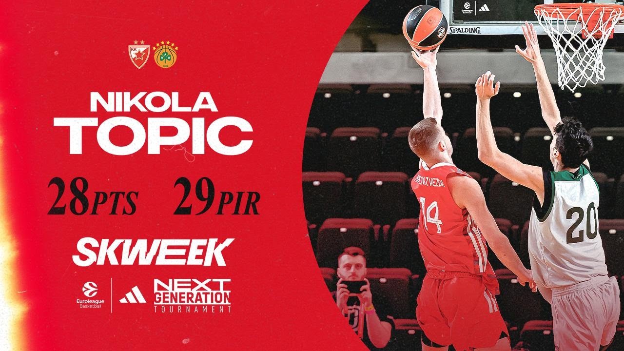 Nikola Topić (KK Crvena Zvezda) - 28 points 🆚 Panathinaikos