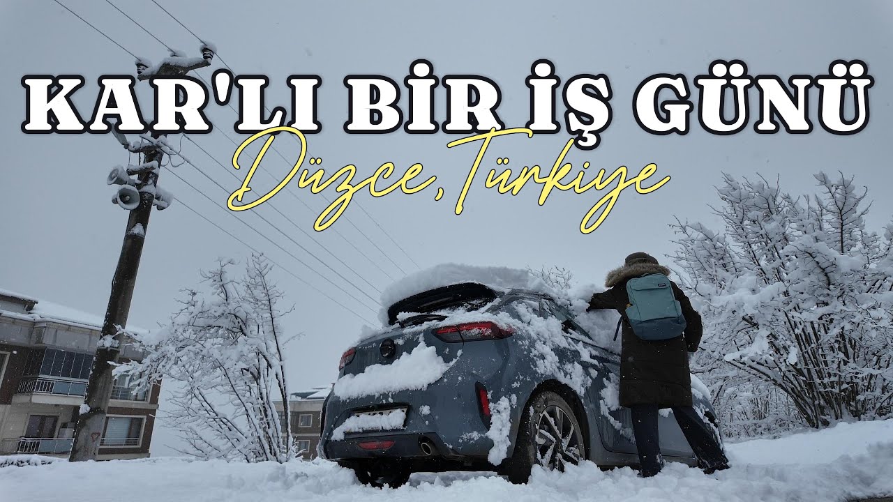 Kar Yağışlı Bir Günde İşe Gidiyorum | Sessiz Günlük Vlog: Düzce'de Yaşam