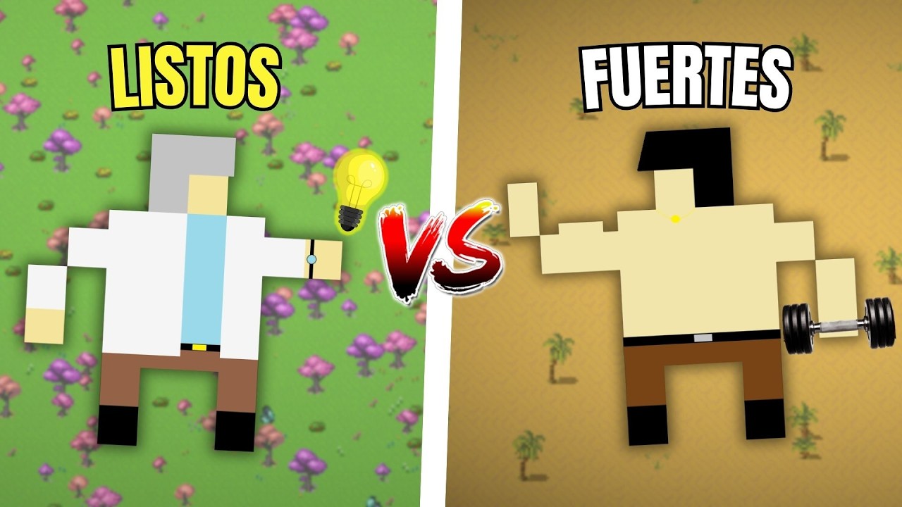 LISTOS 🤓 vs FUERTES 💪 ¿Quién Ganará? | WorldBox