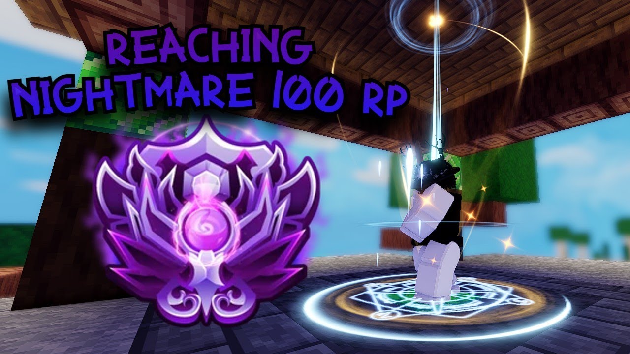 Reaching NIGHTMARE 100 RP... (Roblox Bedwars)