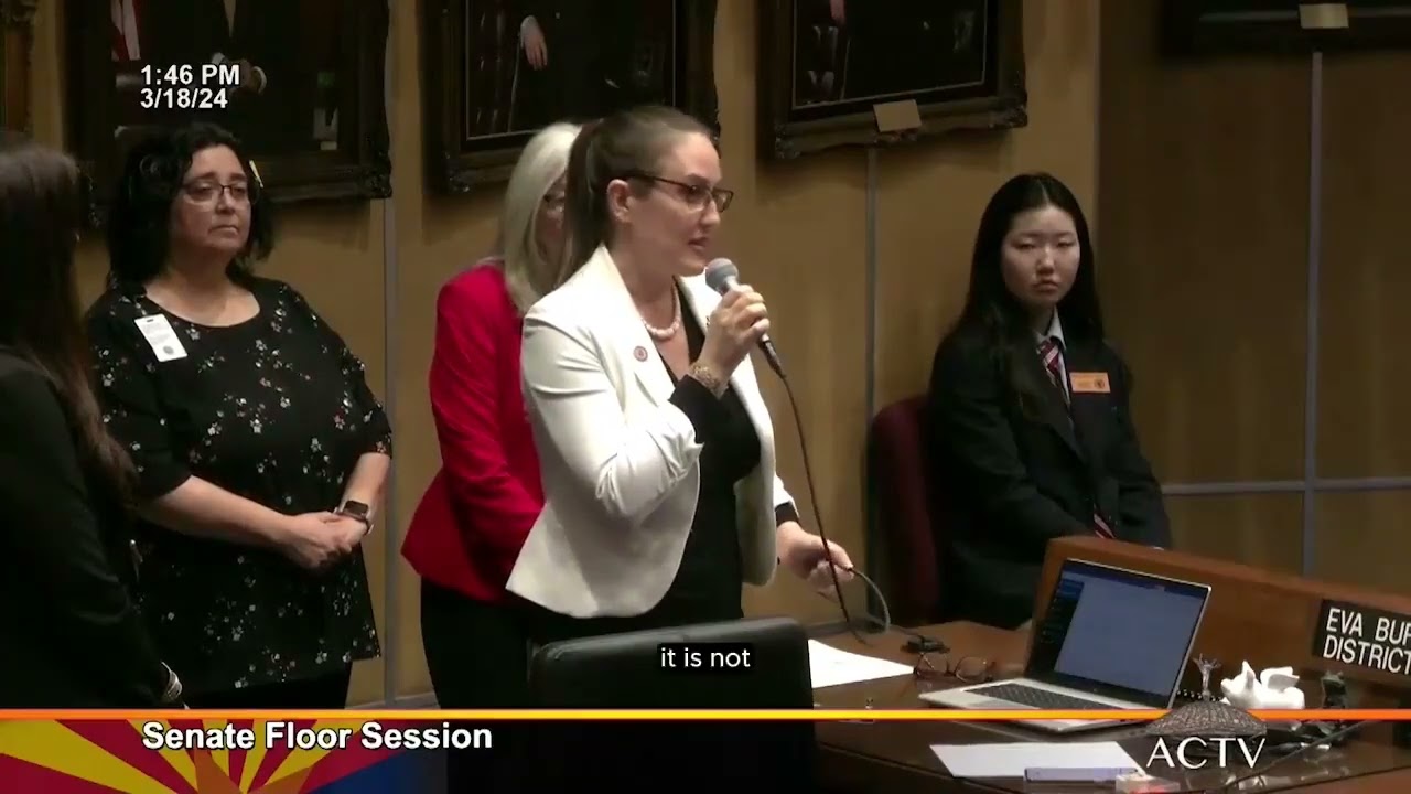 Senator Burch Announced Abortion on Senate Floor