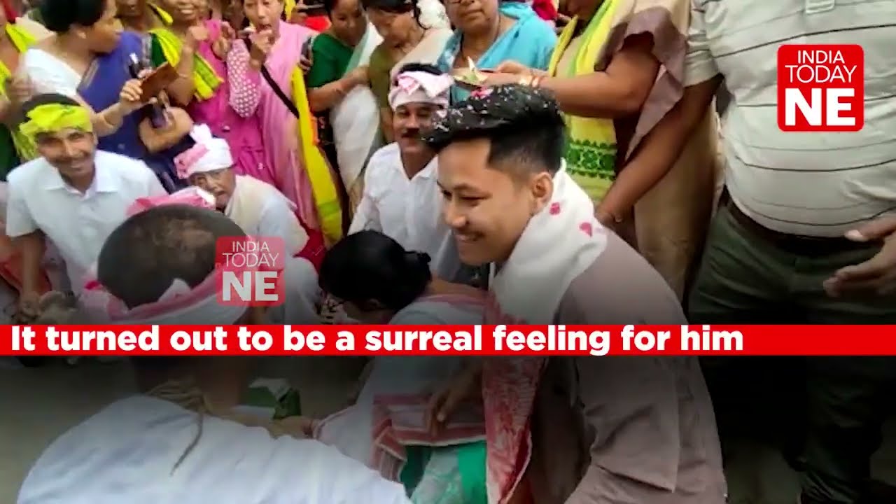 #Assam: MasterChef season 7 winner, Nayanjyoti Saikia reached Dibrugarh on April 1.
