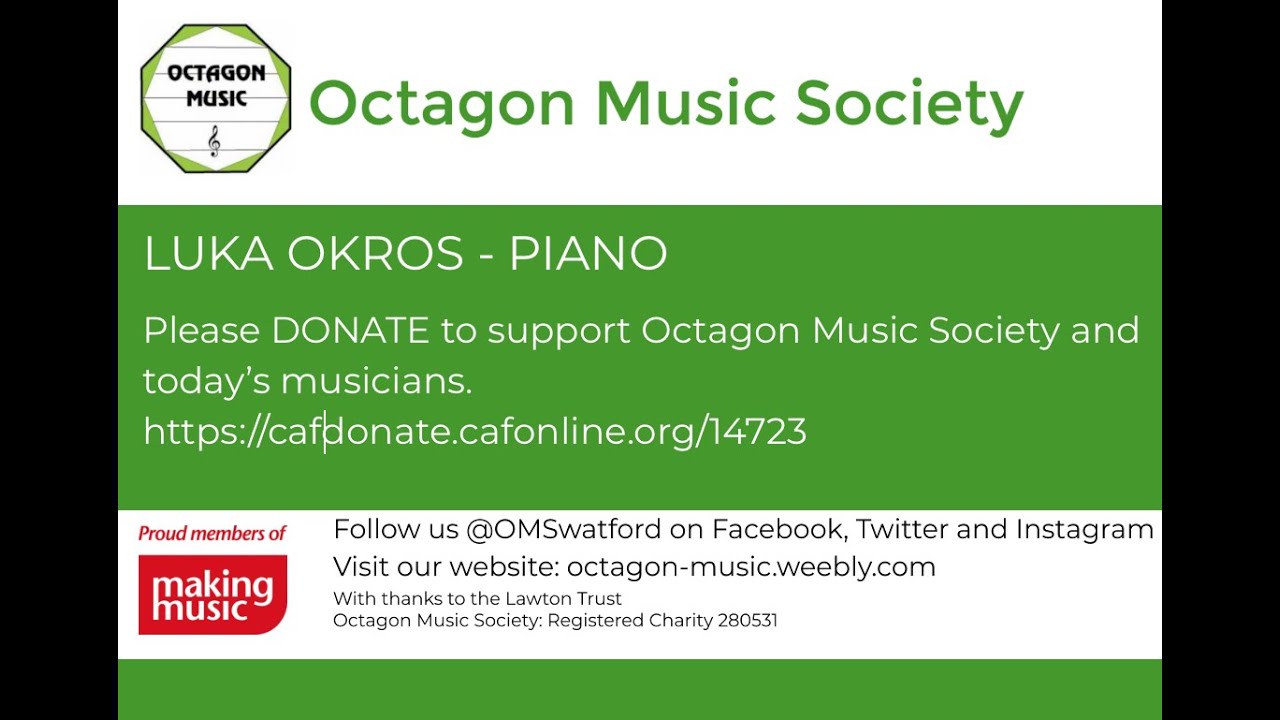 Octagon Music Presents LUKA OKROS (piano)