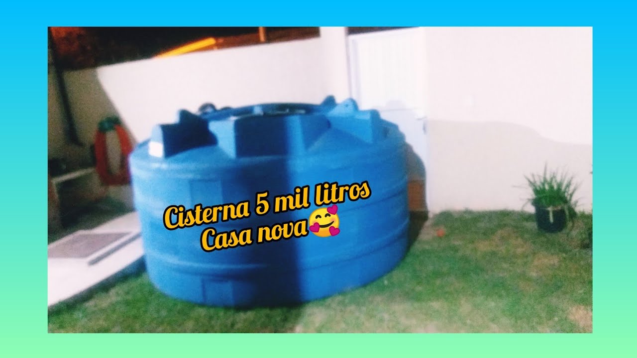 Cisterna 5 mil litros Acqualimp Água na casa nova. Cisterna enterrada