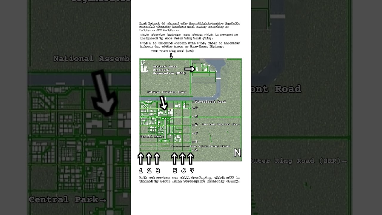 Theotown | Scavo- Administrative Capital's city plan map 🗺️ 