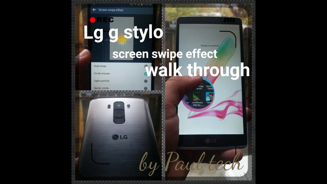 Lg g stylo screen swipe effect walk through