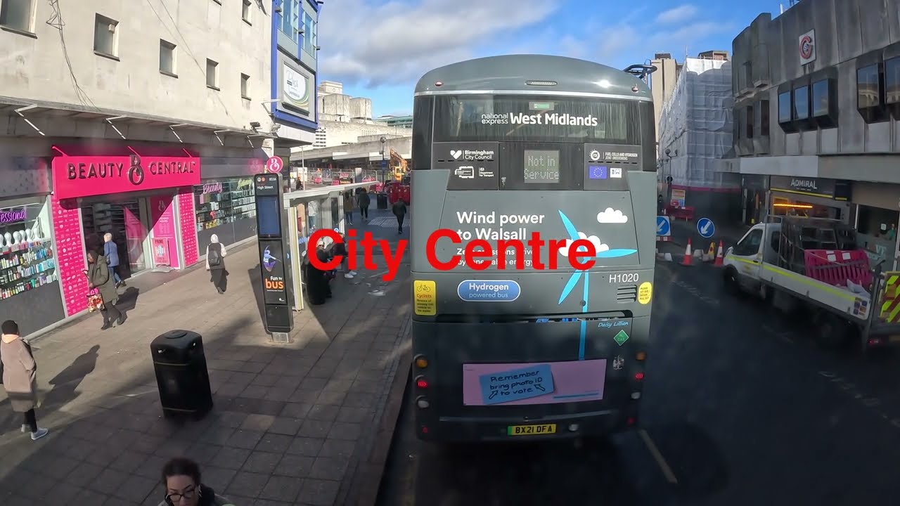 Bus Route X51 Birmingham To Cannock via Great Barr Walsall & Bloxwich   4K