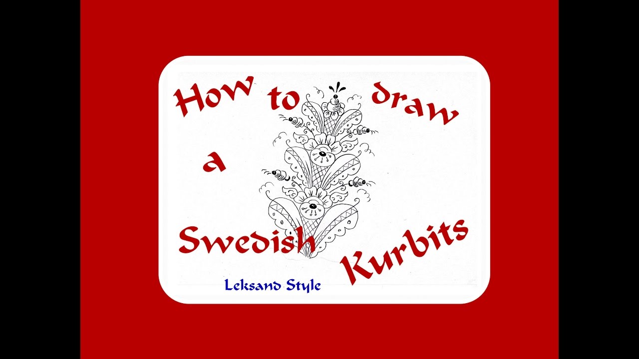 How to draw a Swedish Dala Kurbits. Basic pattern of the traditional Swedish folk painting.