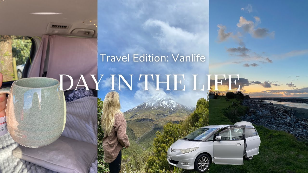 Day in the life - REALISTIC: Vanlife in New Zealand / Taranaki Falls / Lake Taupo / work and travel