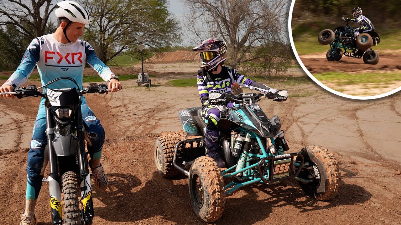 Riding His Supermini ATV On My Pro Track! Getting Sketchy | SurRon Hot Laps