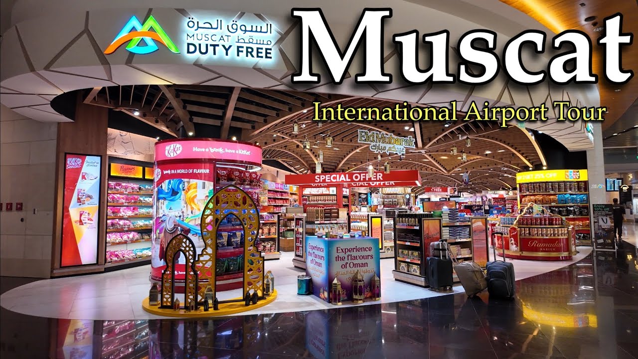 Muscat International Airport - Oman 🇴🇲| Duty Free Shops | 4K Walking Tour , No Talk