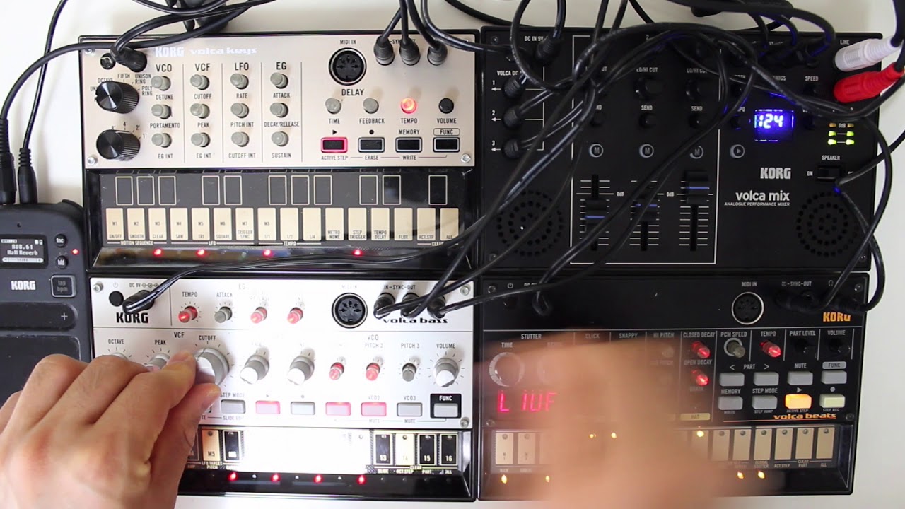 Korg volca mix, beats,bass,keys,