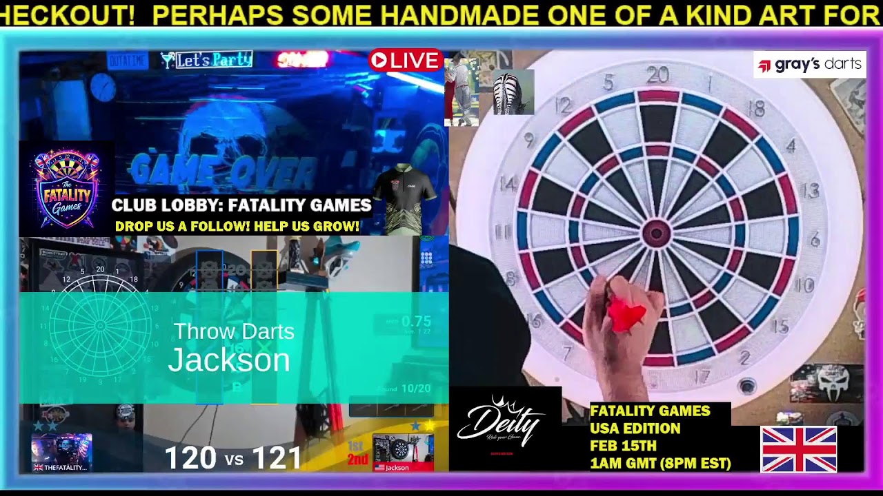 THE FATALITY GAMES: LIVE DARTS ITS FATALITY FRIDAY! CHALLENGE US...