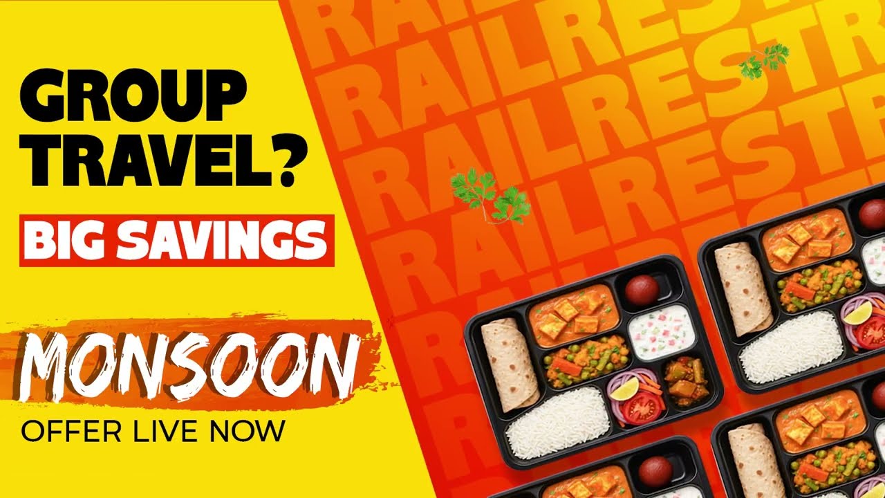 Group Train Food Orders Made Easy with RailRestro | Get Rs150 OFF this Monsoon | #ecatering