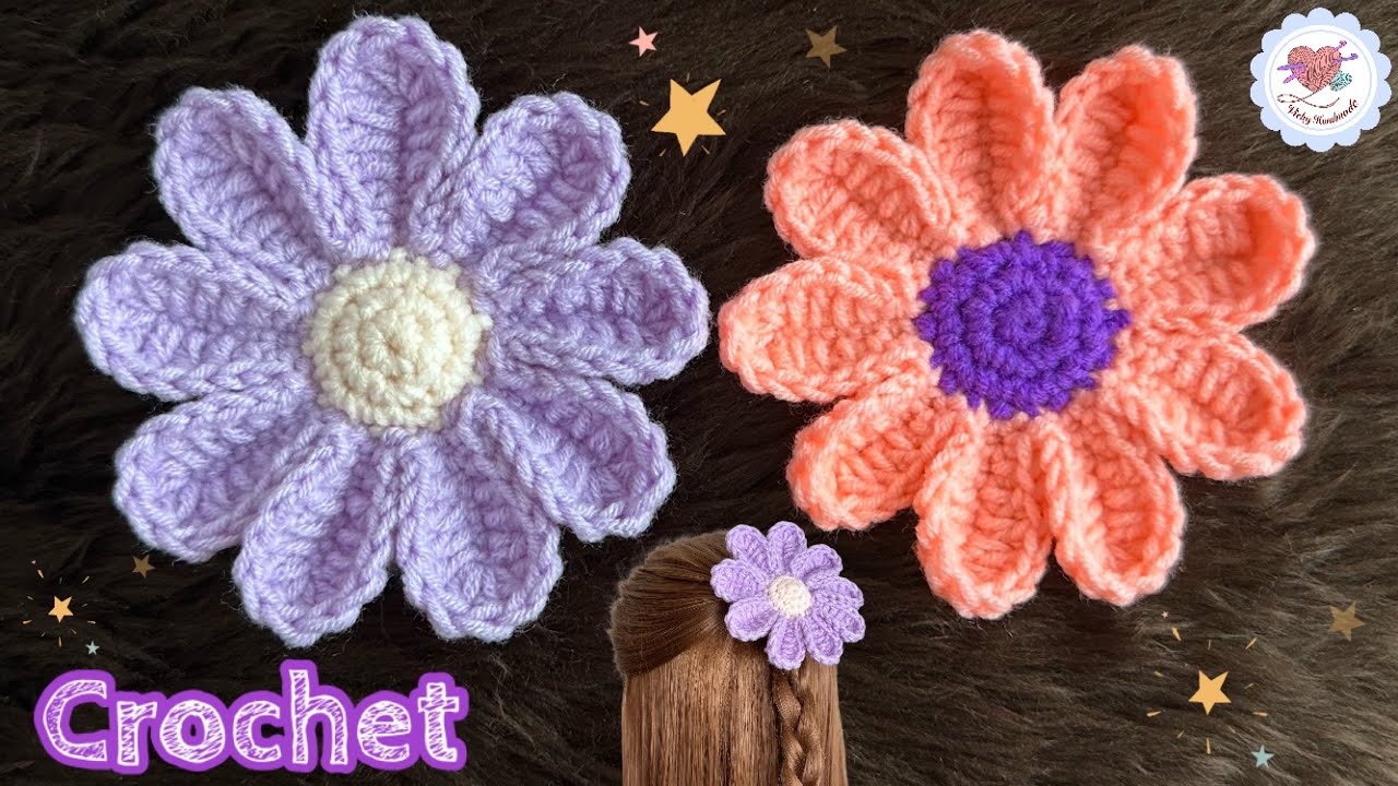 So Easy ‼️ Crochet Flowers Hair Ties / Crochet Tutorial