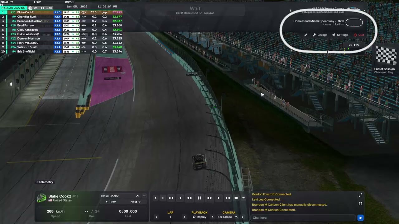 Guess I failed this dodging game - iRacing NASCAR Class A Fixed Homestead Miami 2026S1W4