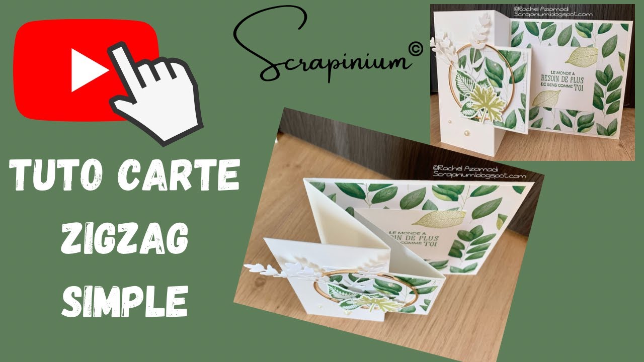 Tutoriel carte zigzag simple scrapbooking Stampin Up tuto