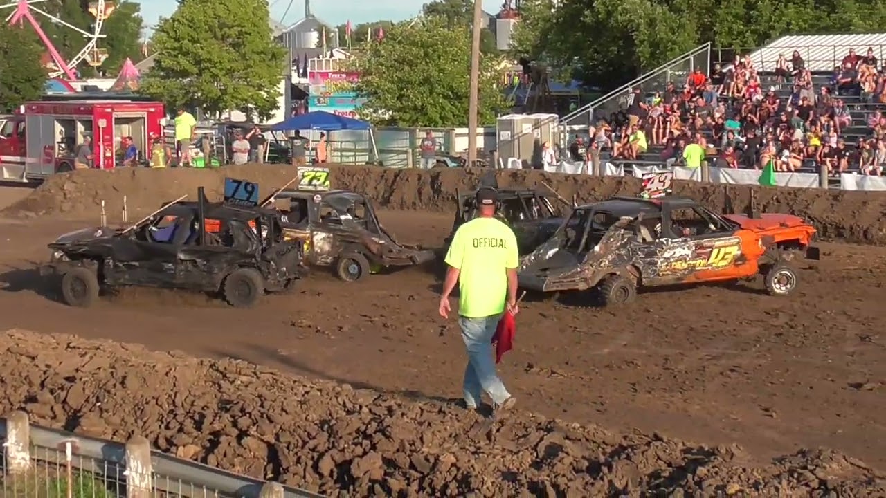 Monona County Fair Demolition Derby 2023: RPM Redemption Round 1