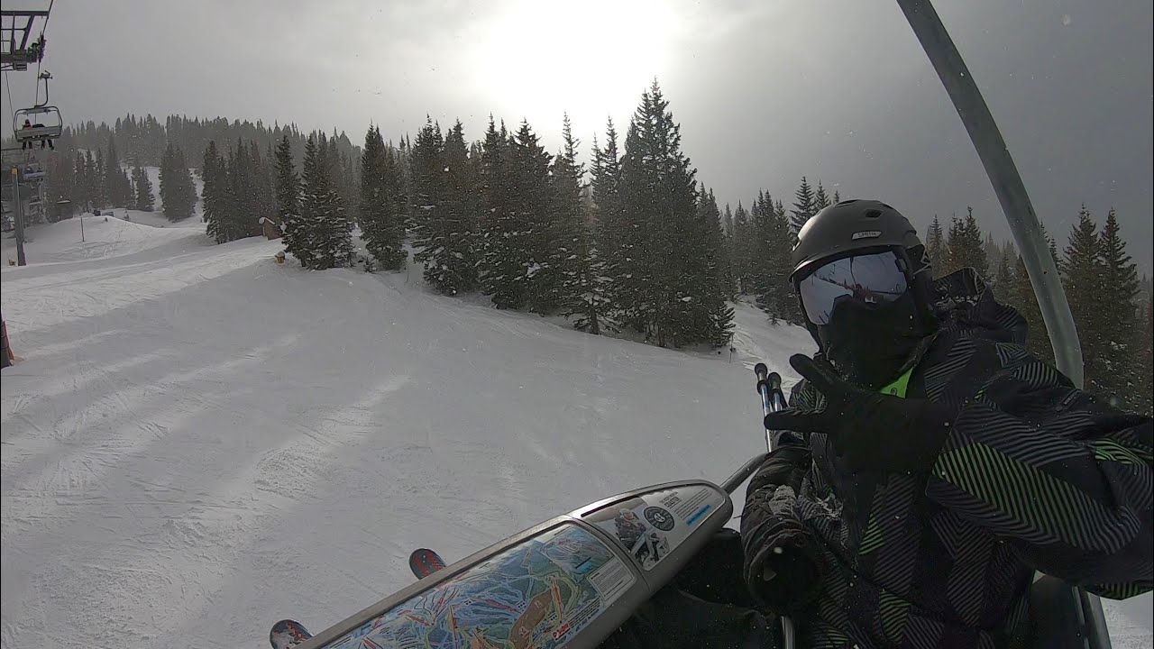 Skiing through the Trees at Copper Mountain - Colorado - GoPro