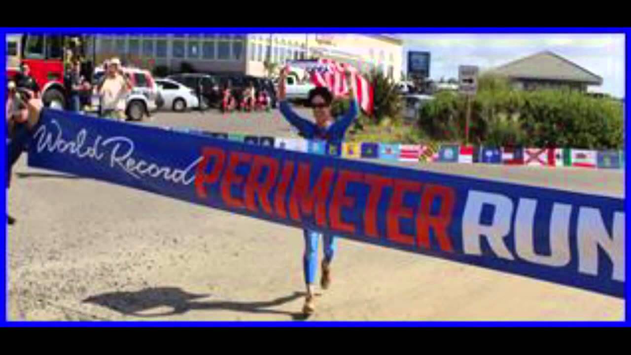 Woman breaks running record around Strip   YouTube