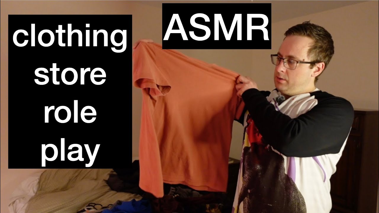 ASMR-ролевая игра в магазине подержанной одежды, тихий голос, без еды.