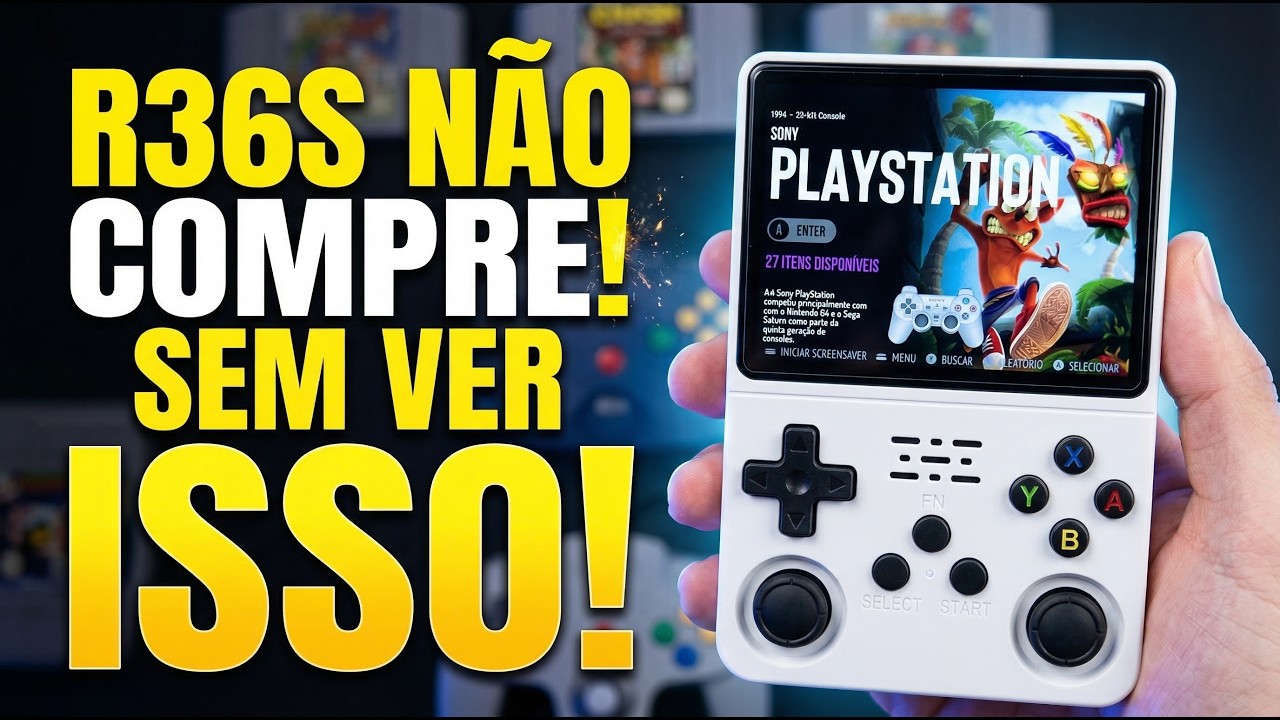 😱Eu Comprei o R36S, o Console Portátil Mais Famoso! — Mas é Bom Mesmo? TOME CUIDADO Ao Comprar!