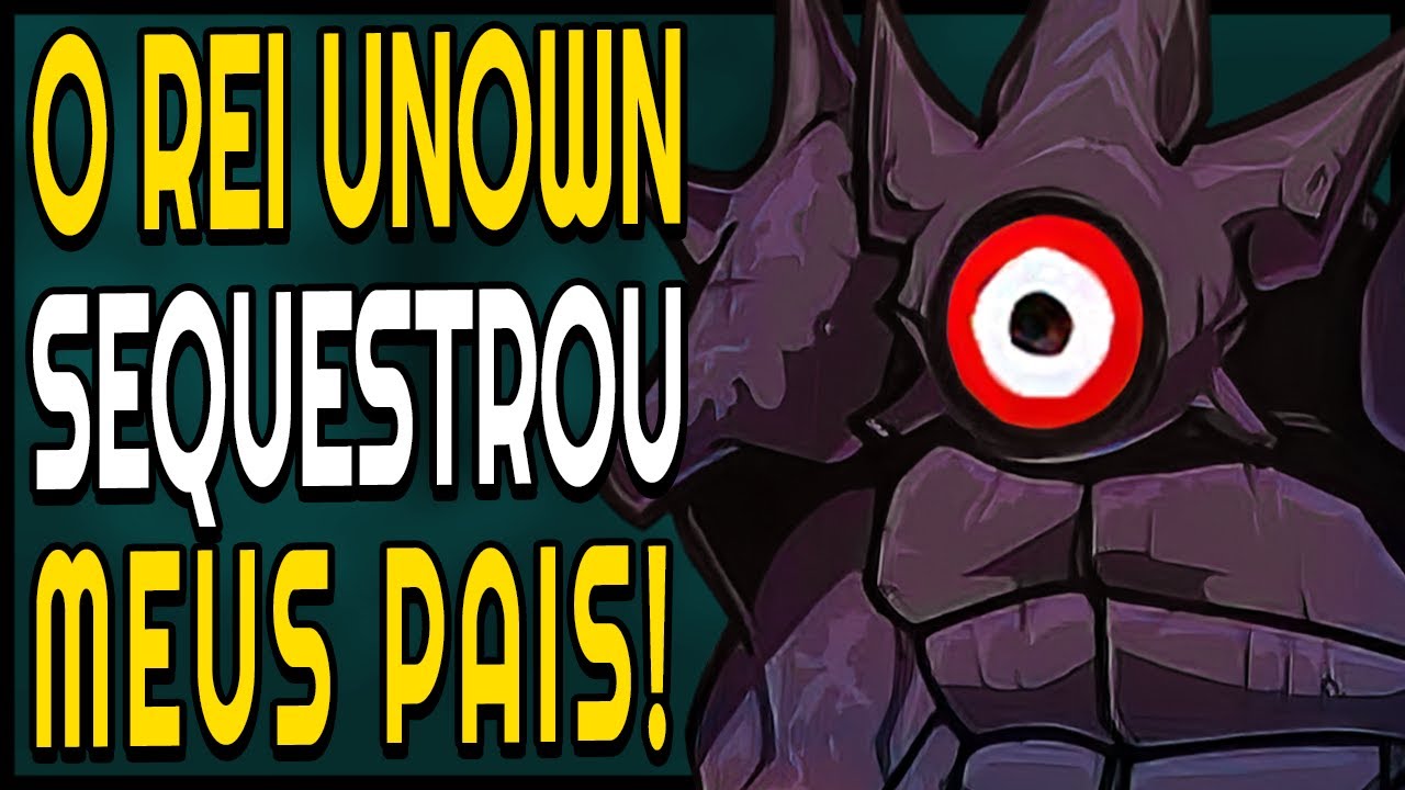 SOCORRO! O Rei Unown me ENCONTROU e levou meus pais! Creepypasta Pokémon Maldição do  Unown King