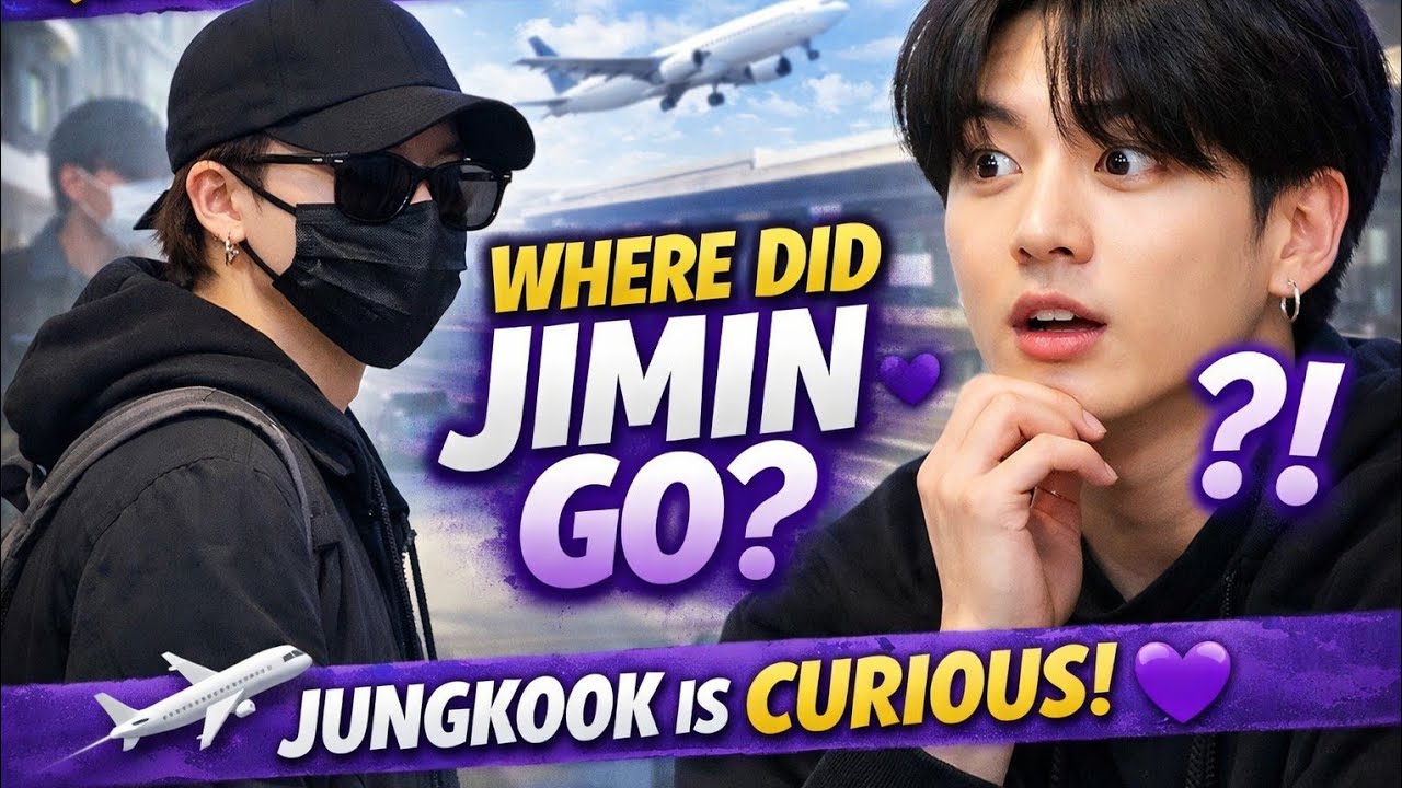 1 hour ago! Quietly to Incheon Airport! Where Did Jimin Go? Jungkook Is Curious! ✈️💜