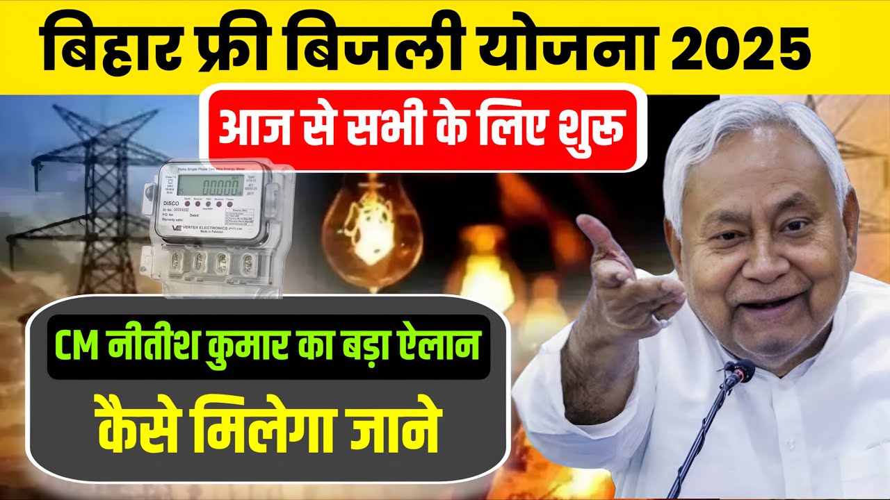 Bihar Free Bijli Yojana 2025 | 125 unit Free Electricity in Bihar | Bihar 125 unit Free electricity