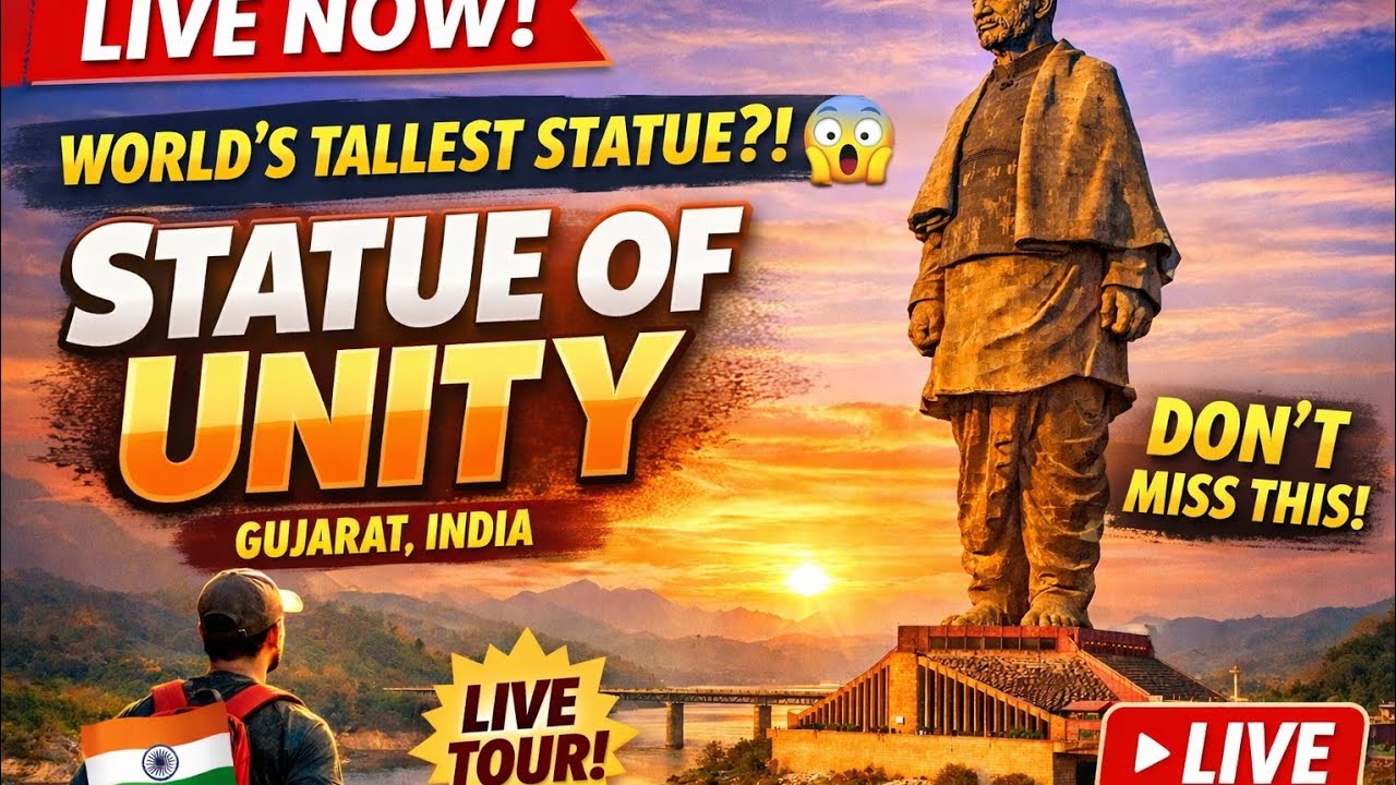 🥇 LIVE NOW: World’s Tallest Statue 😱 | Statue of Unity Gujarat