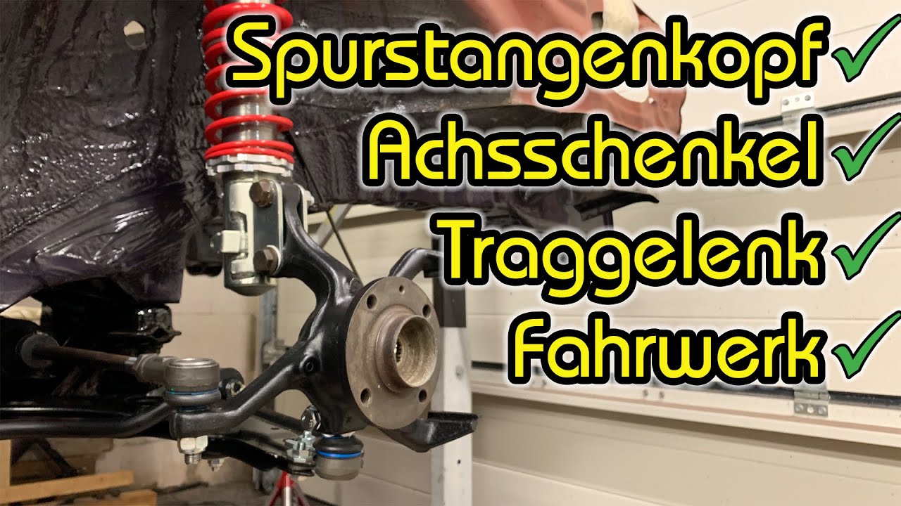 Wir verbinden den Spurstangenkopf + Achsschenkel + Traggelenk + Fahrwerk miteinander, am Golf 2 GTI