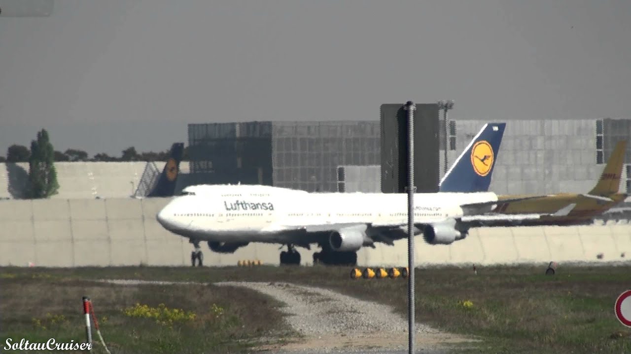 Lufthansa Boeing 747 Takeoff at Frankfurt Airport (full HD)
