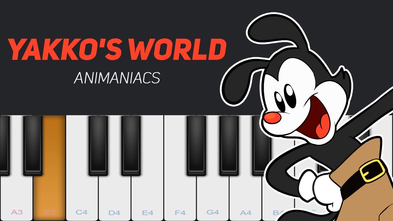 Animaniacs - Yakko's World│Mobile Piano Cover│Easy Tutorial