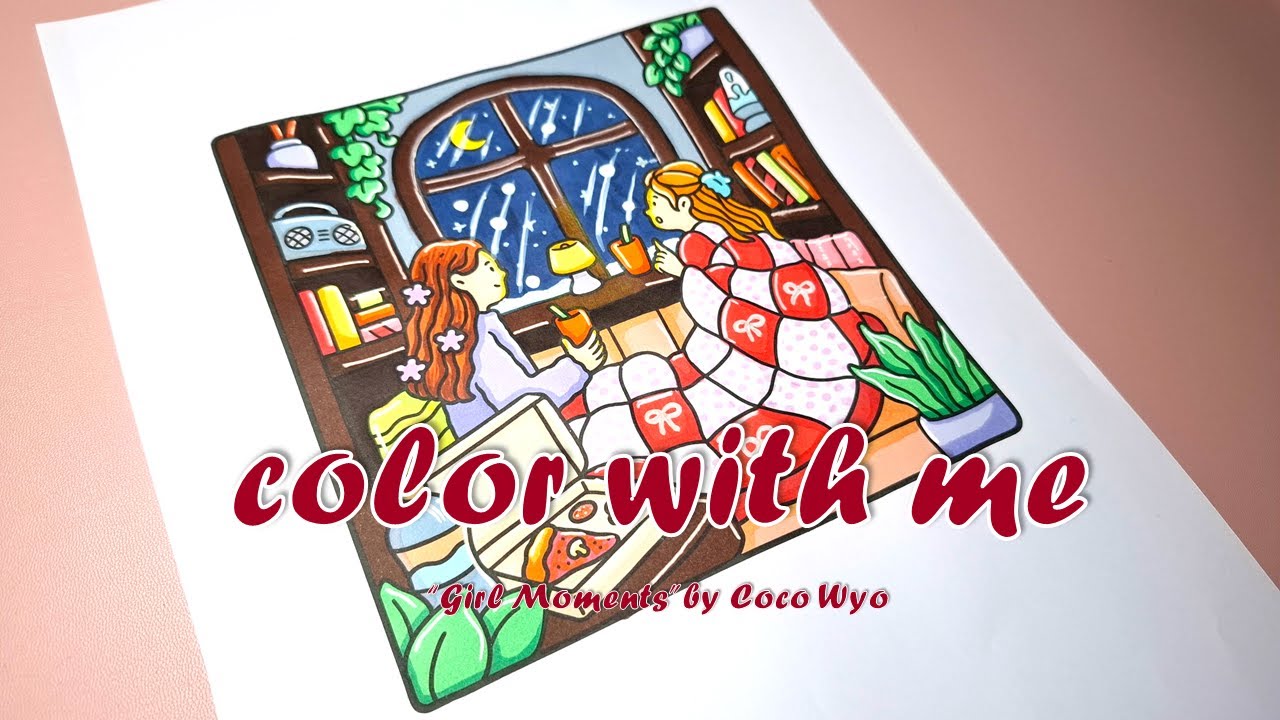 🎨✏️Daily Art Inspiration: Color With Me  ||  Coco Wyo Girl Moments #coloring  #coloringtherapy