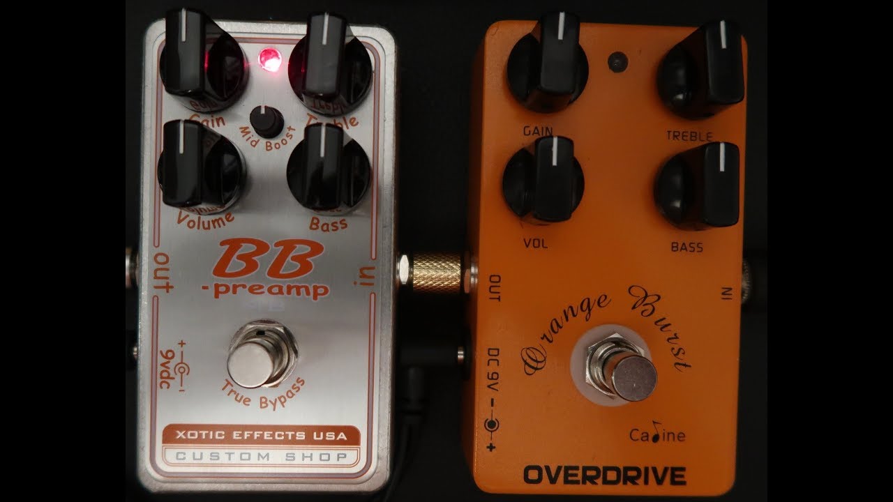 Caline Orange Burst vs Xotic BB (MB) A/B